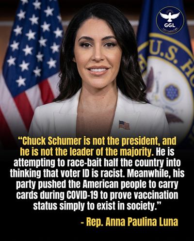 Rep. Anna Paulina Luna: “Chuck Schumer is not the president, and he is not the leader of the majority.